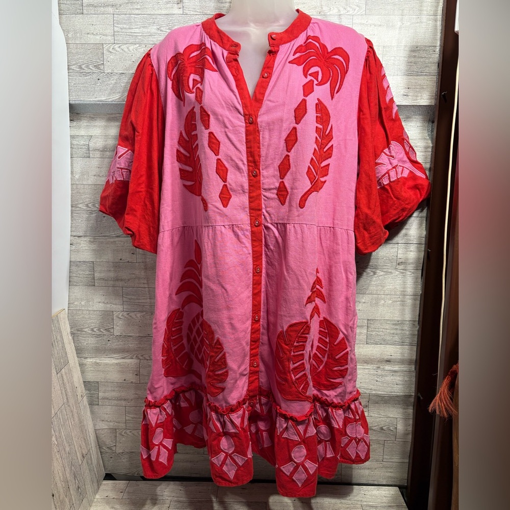 FARM Rio Vibrant Red and Pink Garment